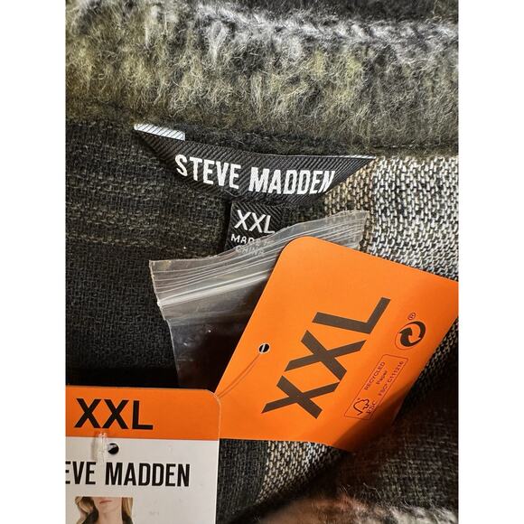 NWT Steve Madden Flannel Womens Extra XXL Brown Black Plaid Soft Ladies - Picture 4 of 10